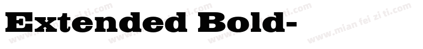 Extended Bold字体转换